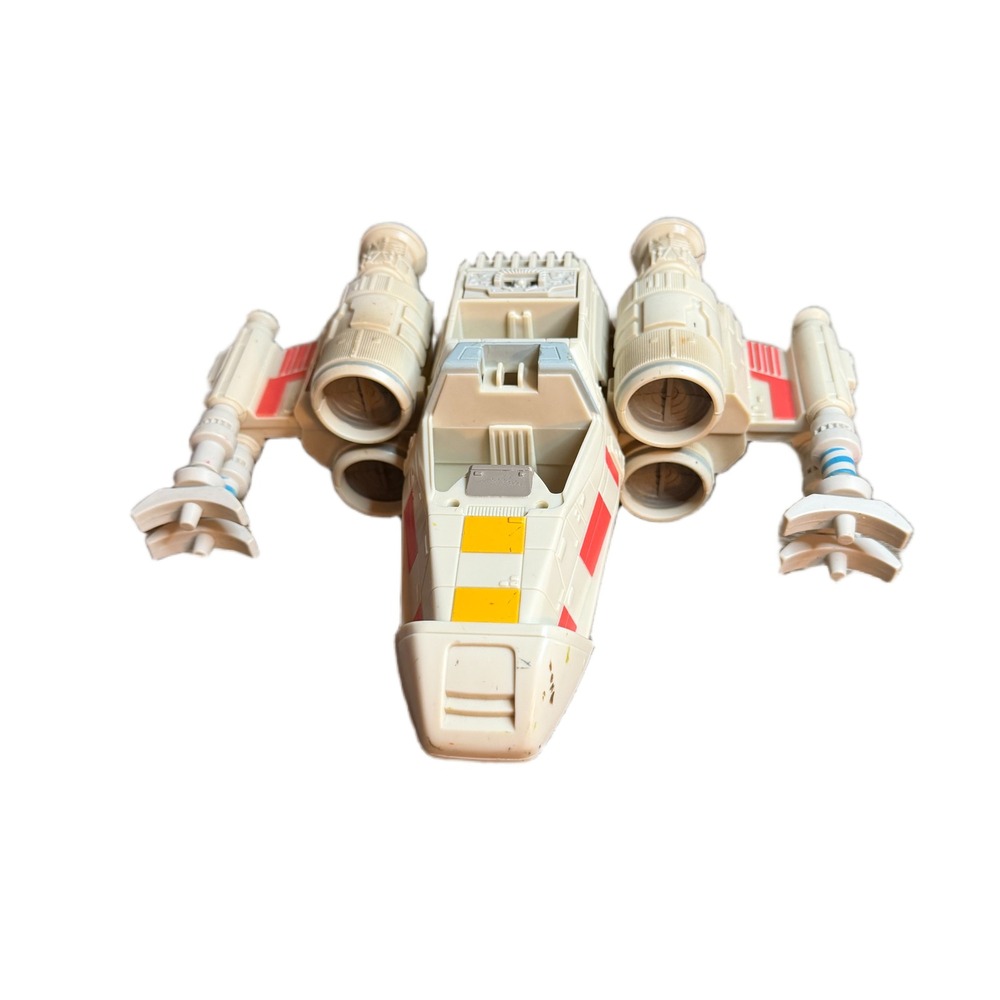Vintage 1978 Kenner Star Wars X-Wing Fighter Vehicle Toy White Red Yellow